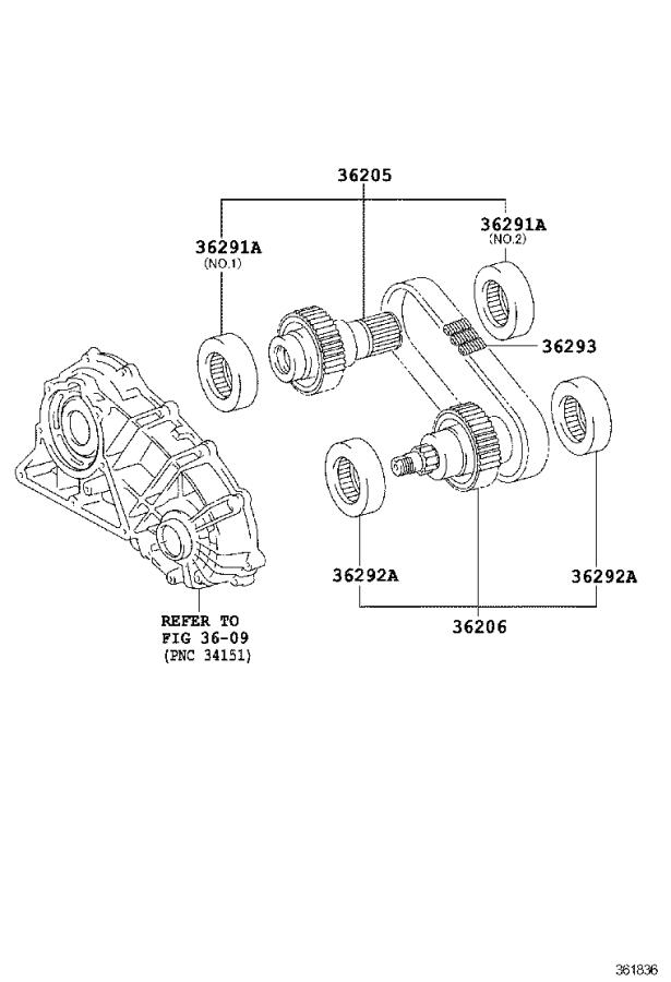 2008 Lexus IS 350 Sprocket sub-assembly, transfer drive. Driveline