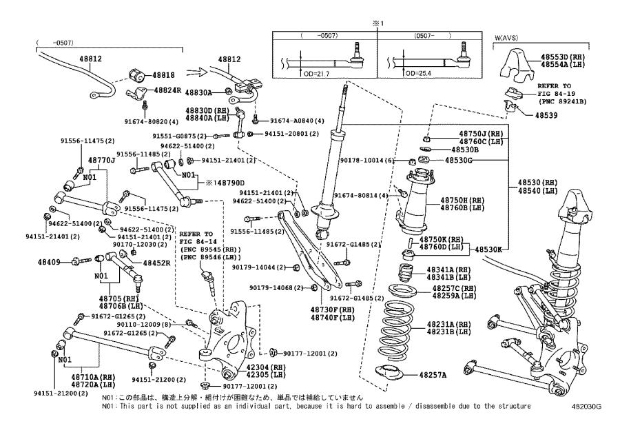 2006 Lexus GX 470 Alignment Camber Adjusting Eccentric (Rear ...