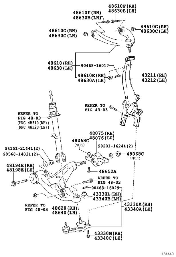 Lexus IS 250 Nut, flange. Suspension, front, brakes - 90178A0084 ...