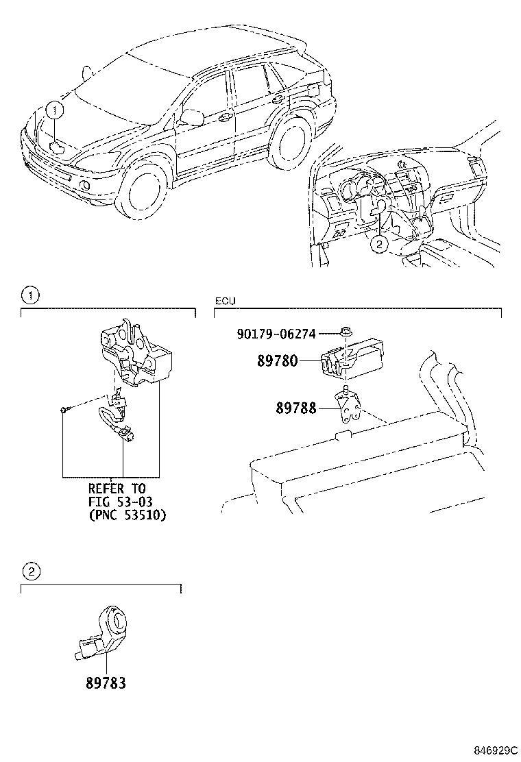 Theft sensor lexus