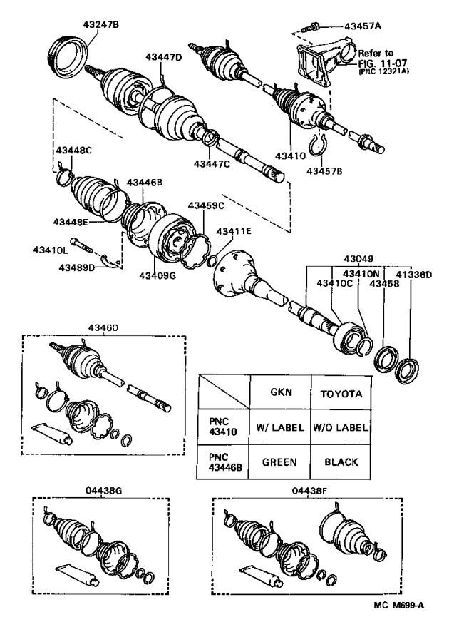 Lexus ES 300 Cover. Front drive shaft dust; rear drive shaft dust ...